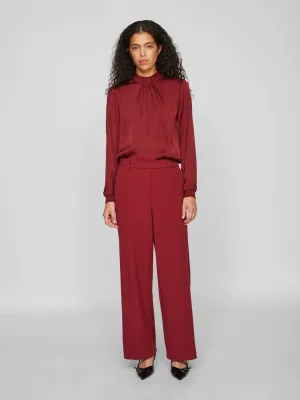 VIVARONE Wide Leg Trousers - Cabernet
