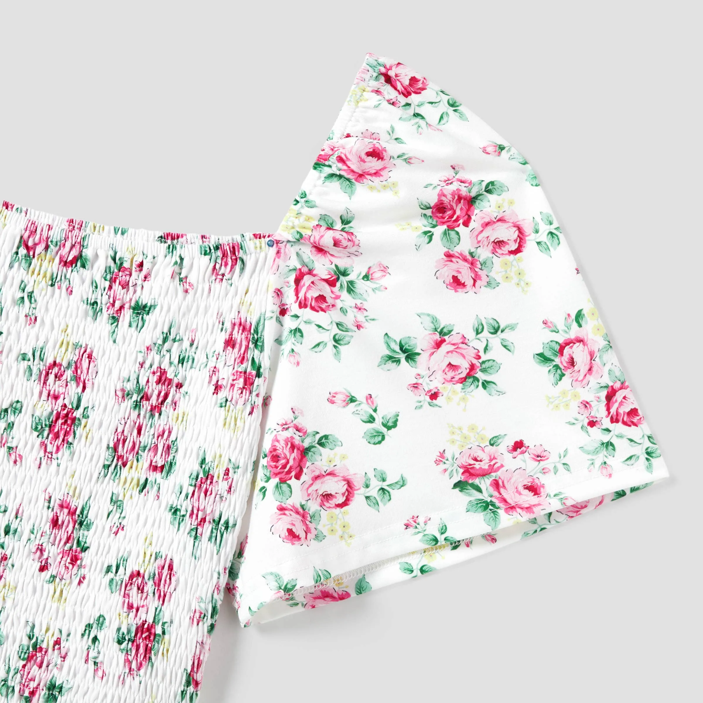 White & Pink floral Dress
