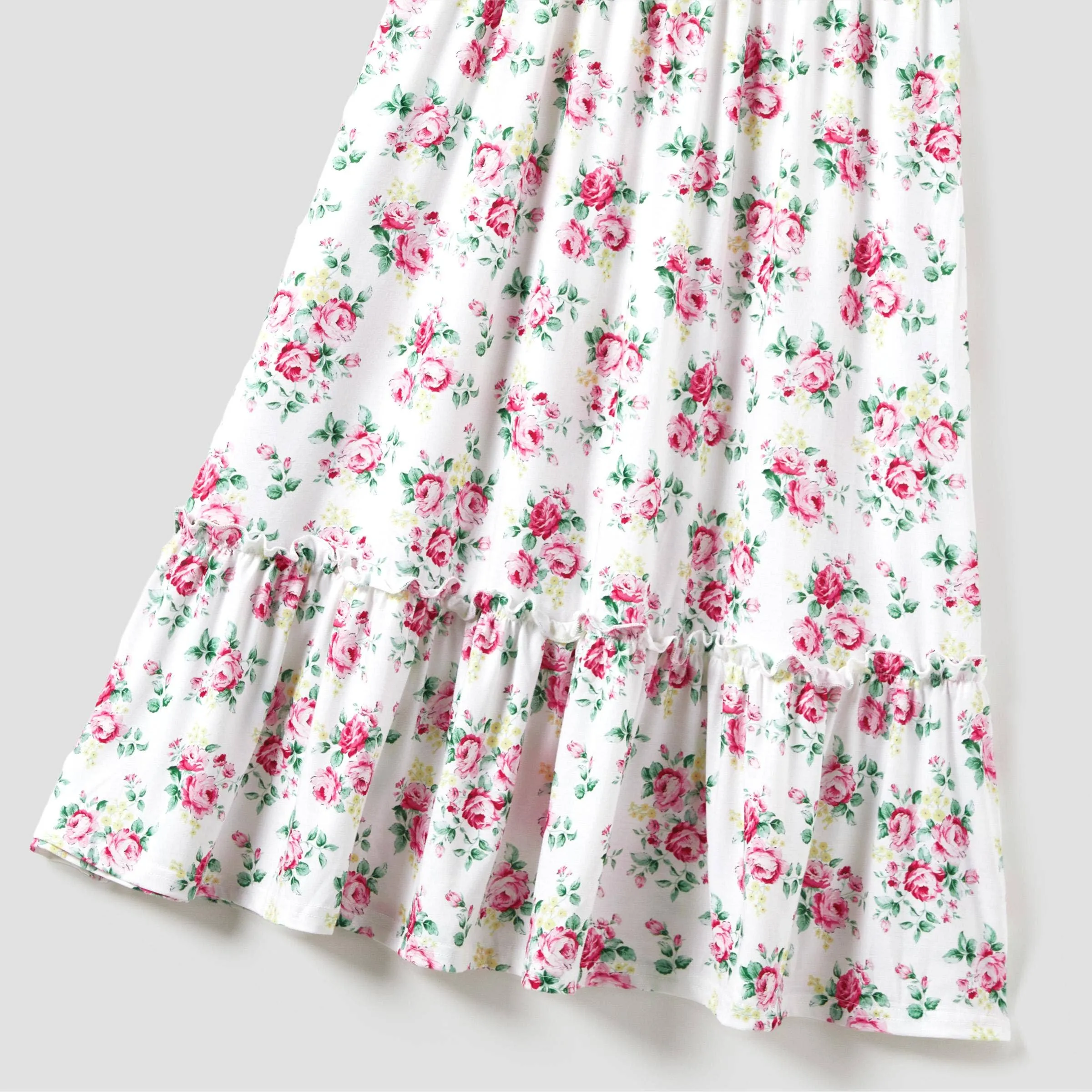 White & Pink floral Dress