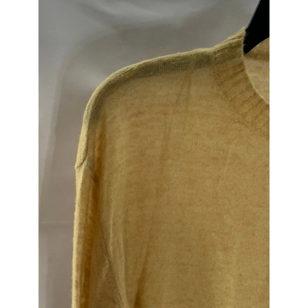 ZARA Women's Tan Crewneck Knit Wool-Blend Pullover Sweater SZ M